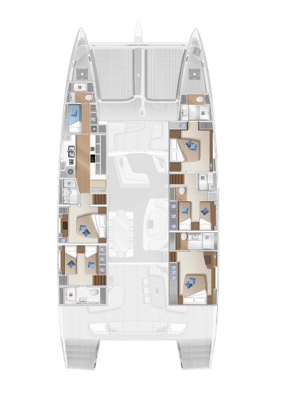 Lagoon SEVENTY 7 - 6 CABIN GALLY DOWN FORWARD Lagoon SEVENTY 7 - 6 CABIN GALLY DOWN FORWARD<br />