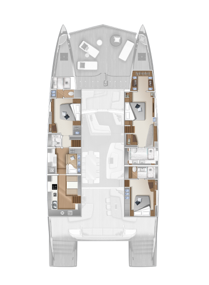 LAGOON SEVENTY 8 - 3 CABIN GALLY DOWN AFT LAGOON SEVENTY 8 - 3 CABIN GALLY DOWN AFT