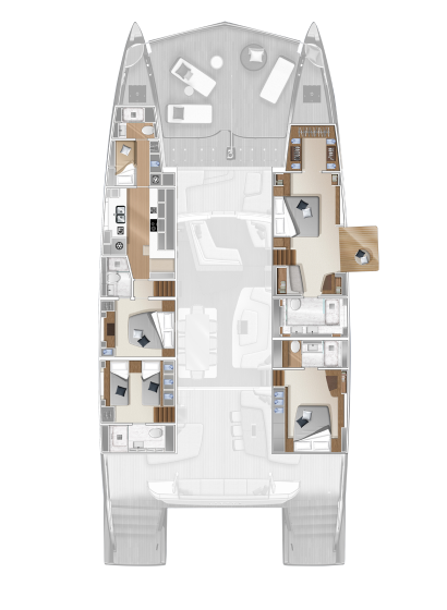 LAGOON SEVENTY 8 - 4 CABIN GALLY DOWN AFT LAGOON SEVENTY 8 - 4 CABIN GALLY DOWN AFT