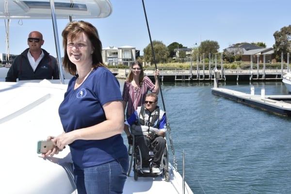 4 Lagoon 42 modified for quadriplegic sailor