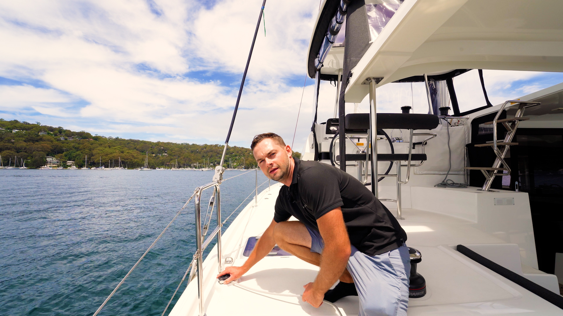 Back to Basics How to Furl or Unfurl the Jib Genoa lock Lagoon Catamaran Furl and Unfurl