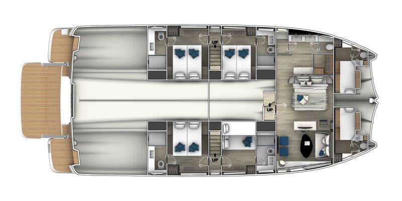 PRESTIGE M8 - 5 CABIN GALLEY UP PRESTIGE M8 - 5 CABIN GALLEY UP
